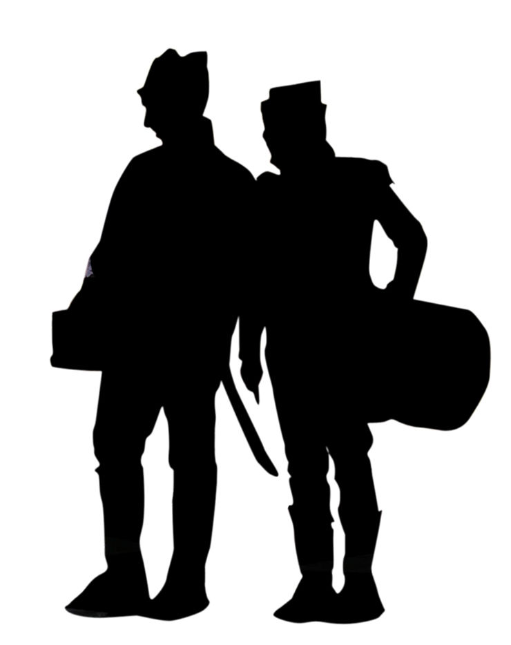 Silhouette of Two Drummers