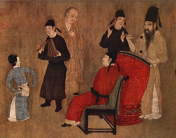 Chinese Percussionist Playing A Drum